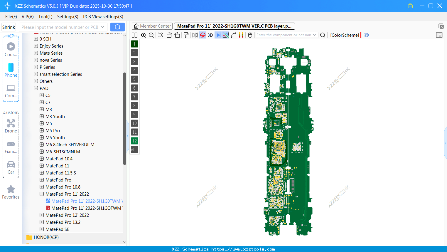 MatePad Pro 11' 2022-SH1G0TWM VER.C PCB Layer